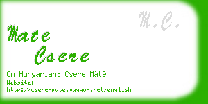 mate csere business card